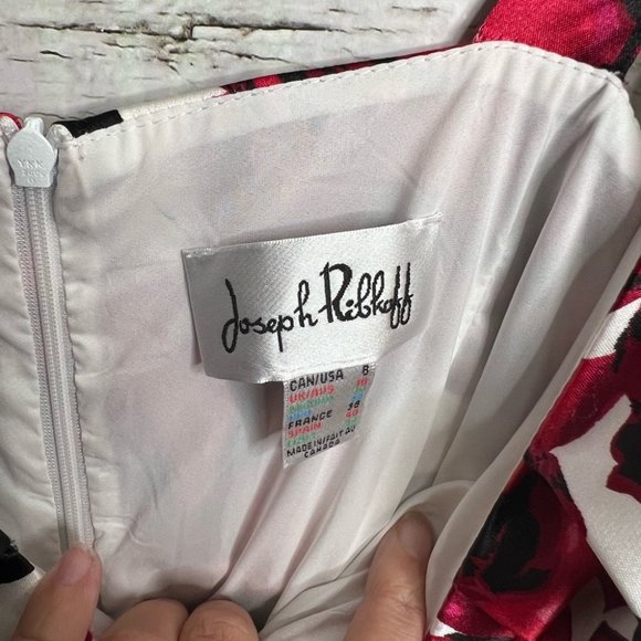 Joseph Ribkoff Red Ruched Sheath Dress - Picture 10 of 10